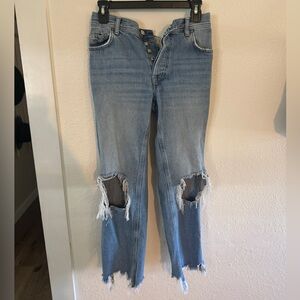 Free People Distressed Jeans